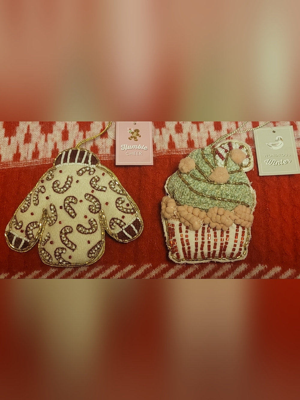 St. Nicolas Square, Fabric Sweet Treat Beaded Ornaments 4.5"